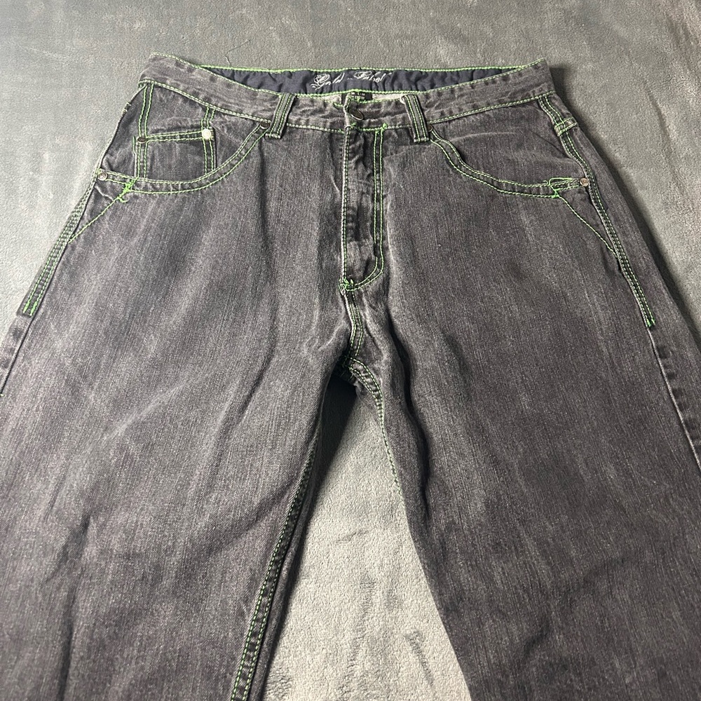 Green Stitching Denim Y2K Streetwear Size 34w 50$